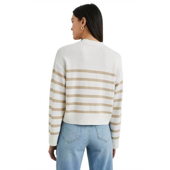 NEW RAILS geneva cardigan in sand white - Picture 3 of 3